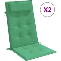 Generisch Hochlehner Auflagen Sitzkissen für Gartenstuhl und Sessel mit Rückenpolster wasserfest rutschfest waschmaschinenfest Länge 120 cm 4 Grün
