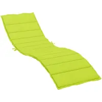 vidaXL Sonnenliegen Auflage Liegenpolster Sitzkissen Sitzpolster Gartenliege Terrasse Balkon Liegenauflage Kissen Länge 200 cm Breite 50 cm Hellgrün 200 x 60 x 3 cm