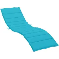 vidaXL Sonnenliegen Auflage Liegenpolster Sitzkissen Sitzpolster Gartenliege Terrasse Balkon Liegenauflage Kissen Länge 200 cm Breite 50 cm Türkis 200 x 60 x 4 cm