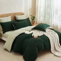 Sonstiges Muslin Bettwäsche Set 200x200 cm Baumwolle Grün Dunkelgrün Hellgrün 2 Kissenbezüge 80x80 cm