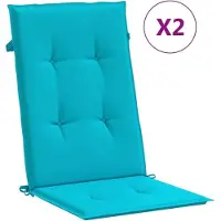 Generisch Gartenstuhlauflagen für Hochlehner Sitzauflagen Sitzkissen wasserfest UV-beständig rutschfest waschbar für Garten Terrasse 120 x 50 x 3 cm 4 Türkis