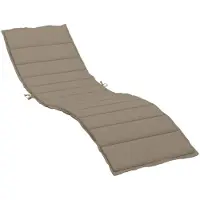 vidaXL Sonnenliegen Auflage Liegenpolster Sitzkissen Sitzpolster Gartenliege Terrasse Balkon Liegenauflage Kissen Länge 200 cm Breite 50 cm Taupe 200 x 60 x 3 cm