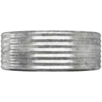 vidaXL Hochbeet Verzinkter Stahl oval Gemüsebeet Pflanzbeet Blumenkübel Metall für Garten Terrasse Balkon Gemüse Kräuter Blumen Anzucht Silber507 x 100 x 36 cm