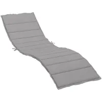 vidaXL Sonnenliegen Auflage Liegenpolster Sitzkissen Sitzpolster Gartenliege Terrasse Balkon Liegenauflage Kissen Länge 200 cm Breite 50 cm Grau 200 x 60 x 3 cm