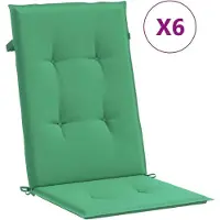 Generisch Gartenstuhlauflagen für Hochlehner Sitzauflagen Sitzkissen wasserfest UV-beständig rutschfest waschbar für Garten Terrasse 120 x 50 x 3 cm 4 Grün