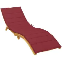 vidaXL Sonnenliegen Auflage Liegenpolster Sitzkissen Sitzpolster Gartenliege Terrasse Balkon Liegenauflage Kissen Länge 200 cm Breite 50 cm Weinrot 200 x 70 x 3 cm