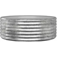 vidaXL Hochbeet Verzinkter Stahl oval Gemüsebeet Pflanzbeet Blumenkübel Metall für Garten Terrasse Balkon Gemüse Kräuter Blumen Anzucht Silber100 x 100 x 36 cm