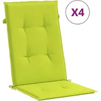 Generisch Gartenstuhlauflagen für Hochlehner Sitzauflagen Sitzkissen wasserfest UV-beständig rutschfest waschbar für Garten Terrasse 120 x 50 x 3 cm 6 Hellgrün