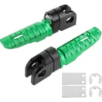 Gistuch Paar Vorderfußstifte Aluminiumlegierungspedale für Kawasaki Ninja Z125 Pro Z250/SL Z400 Z900Green