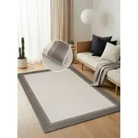Calvin Klein Teppich HOME "Dark Pulse, mit Rahmen, Designerteppich", weiß (beige, cream), B:80cm H:6mm L:150cm, Kunstfaser, Teppiche, Teppich, elegantes Design, Wohnzimmer, Schlafzimmer, Esszimmer