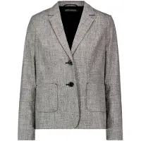 Betty Barclay Kurzblazer "Kurzblazer langarm", Damen, Gr. 36, grau (grau melange), Blazer Kurzblazer, Topseller