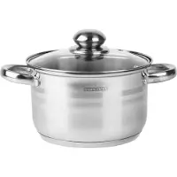 Topfann Topf 2,5L Edelstahl Kochtopf Suppentopf Induktion Universaltopf Fleischtopf 2,5 L