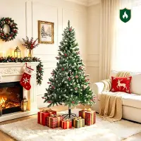 HOMAVO Künstlicher Weihnachtsbaum 150 cm für Zuhause Garten Hotel und weihnachtliche Partys