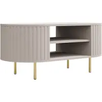 Stylmeble24 Couchtisch OWALO LP 100 × 52 × 45 cm – Moderner Sofatisch mit offenen Ablagefächern