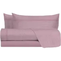 Merkloos Solidchoice – 100% Baumwoll-Bettwäsche-Set für ein Doppelbett, mit Leinenoptik