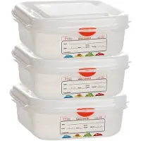 Denox Gastronorm 1/6 H65 Mm Aufbewahrungsbox 1.1l 3 Einheiten