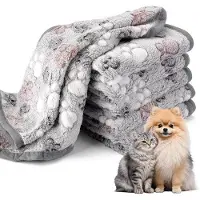 OEM Kleines, graues, wasserdichtes Fleece-Decken für Hunde und Katzen, 60x40cm, ideal für Cavia-Knuddelzubehör