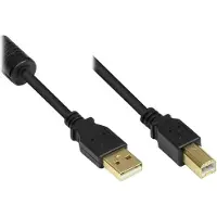 GOOD CONNECTIONS Alcasa GC-M0080, 1 m, USB A, USB B, USB 2.0, Stecker/Stecker, Schwarz