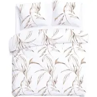 Darymex Bettwäsche, Baumwollbettwäsche 160x200 BaumwolleLove 71486-1 Beige Blätter
