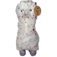 Deef Glitzer Plüschtier Alpaka 25cm Sternen Design Stofftier weich Kuscheltier Plüschalpaka