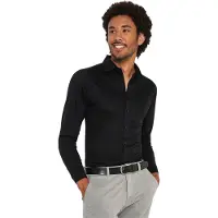 Desoto Herren Hemden Kent 1/1 - Zwart - Größe 3XL