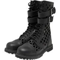 Brandit Bikerboot Uni Phantom Grid Boots schwarz Basics, Geschenke Leder EU44