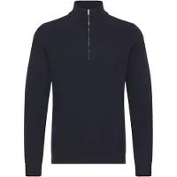 Casual Friday Troyer "Troyer CFKarl", Herren, Gr. XXL, blau (schwarz navy), Obermaterial: 80% Wolle WO. 20% Polyamid PA., Pullover Troyer