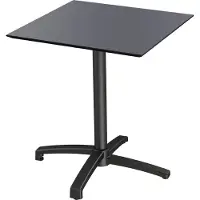 Veba X Cross Terrassentisch Schwarz gestell + Schwarz HPL 70x70 cm