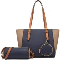 Merkloos Omgoods – 3-teiliges Set für Damen bestehend aus Handtasche, Tragetasche und Portemonnaie
