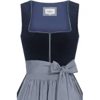 Nübler Dirndl NÜBLER "Dirndl lang Florentine", Damen, Gr. 54, EURO, blau, Obermaterial: 100% Polyester PES., Kleider Dirndl