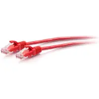 C2G 0,9 m Cat6a ungeschirmtes (UTP) flaches Ethernet Patchkabel mit Rastnasenschutz – rot, 0,91 m, Cat6a, U/UTP (UTP), RJ-45, RJ-45, Rot