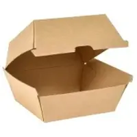 Biopak DUNI Einweggeschirr, Menübox, Eckige, unbeschichtete Calm Box aus FSC Karton, 1 Karton = 4 Packungen à 55 Stück, Small, 500 ml