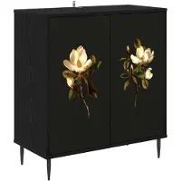vidaXL Sideboard BREMEN Schwarz Eichen-Optik 69 x 33 x 76 cm