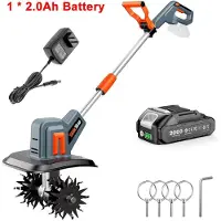 OEM Akku-Kultivator, 360 U/min Leistung, 48 robuste Stahlzinken, Eine 2.0Ah Batterie, EU