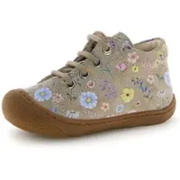 Naturino Lauflernschuh "COCOON SUEDE", Mädchen, Gr. 26, Leder, rot (sand), Veloursleder, geblümt, Schuhe Lauflernschuh, Babyschuh mit Print, Größenschablone zum Download
