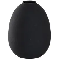 Leonardo Dekovase "CASOLARE 16,4 cm schwarz Metall", schwarz, B:12,8cm H:16,4cm T:12,8cm Ø:12,8cm, Metall, Vasen, Dekovase
