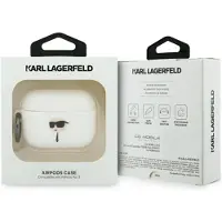 Karl Lagerfeld Silikonhülle Karl Head 3D für AirPods Pro 3, Weiß