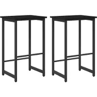 vidaXL Barhocker 2 stk. Schwarz Eichen-Optik 40 x 32 x 64 cm