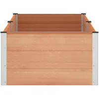 vidaXL Hochbeet Braun 200 x 100 x 54 cm WPC und Aluminium