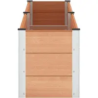 vidaXL Hochbeet Braun 250 x 50 x 54 cm WPC und Aluminium