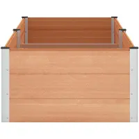 vidaXL Hochbeet Braun 250 x 100 x 54 cm WPC und Aluminium