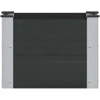 vidaXL Hochbeet Schwarz 50 x 30 x 36 cm WPC und Aluminium