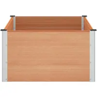 vidaXL Hochbeet Braun 150 x 100 x 54 cm WPC und Aluminium
