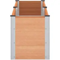 vidaXL Hochbeet Braun 200 x 50 x 54 cm WPC und Aluminium