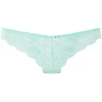 LASCANA String , Damen, Gr. 48/50, Spitze, turquoise, Spitze, Obermaterial: 90% Polyamid, 10% Elasthan, unifarben, körpernah, Unterhosen String, aus schöner Vollspitze und Schleife