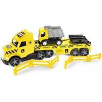 Wader Abschleppwagen mit Kippmulde und Schwenkanhänger, 78 cm