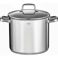 Rösle Gemüsetopf RÖSLE "MOMENTS, Ø 24 cm mit Deckel 9 Ltr.", silber (silberfarben), B:26cm H:28cm L:35cm Ø:24cm, Töpfe, Gemüsetopf