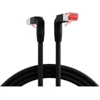 EFB Elektronik K4137SW.2 RJ45 Patchkabel S/FTP, Cat.6A, 2x TM21 90°, UC900, 2m, schwarz K4137SW2
