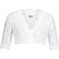 Nübler Dirndlbluse NÜBLER "Dirndlbluse 3/4 Arm Laura", Damen, Gr. 46, weiß, Obermaterial: 89% Polyacryl PAN recyc.. 11% Elasthan EL., Blusen Dirndlbluse