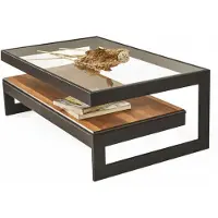 JVmoebel Couchtisch Wohnzimmer Schwarz Luxus Rechteck Modern Glas Holz Neu